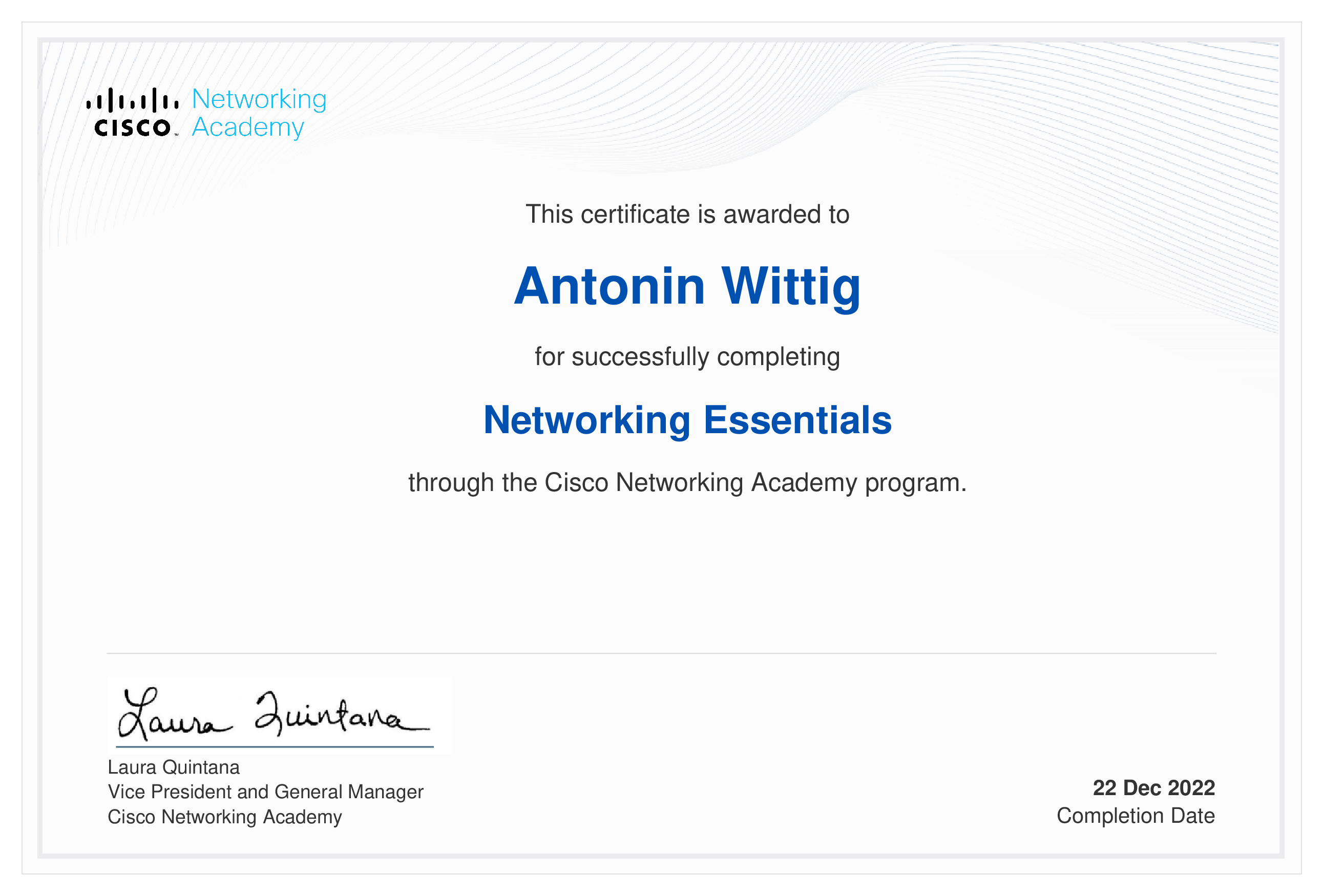 Certification 1